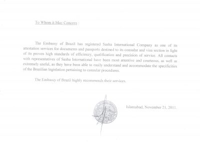 Brazil Recommendation